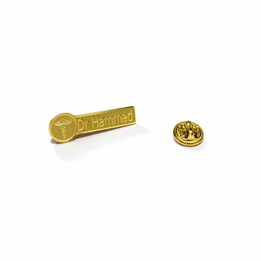 Caduceus Name Pin