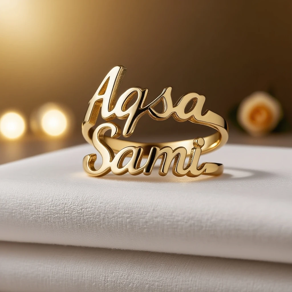 Forever Name Couple Ring – Personalized Name Ring
