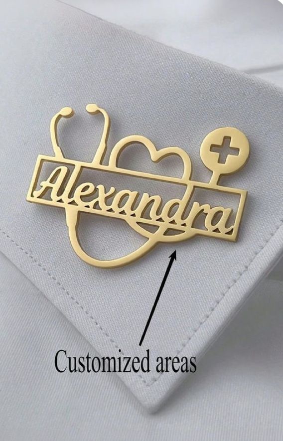 Personalized Medical Name Pin