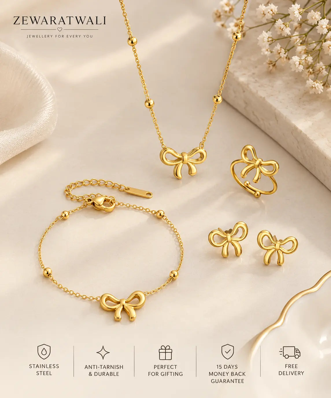 Bow Stainless Steel Set 🎀