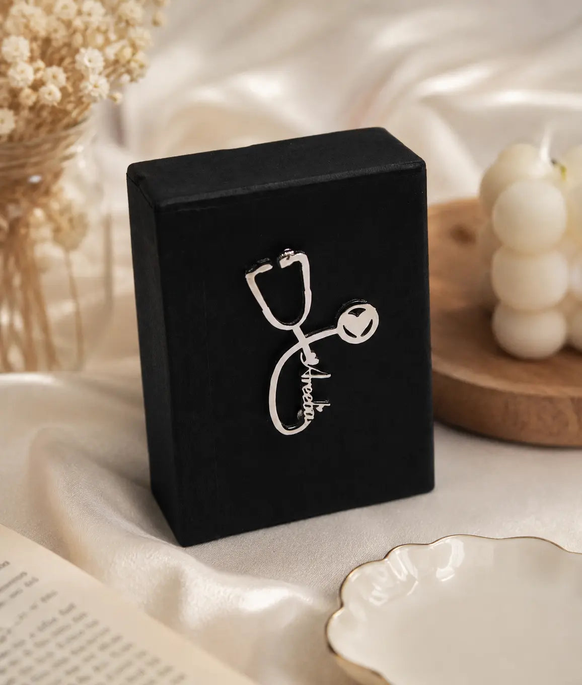 Personalized Stethoscope Name Pendant