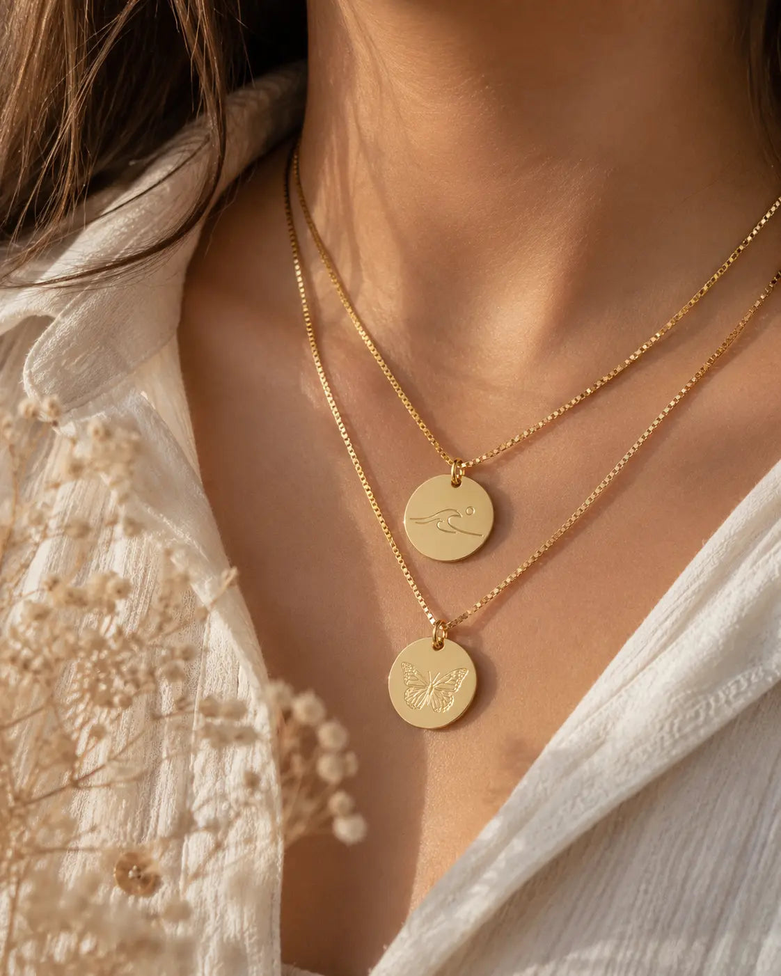 Personalized Engraved Disc Pendant Necklace