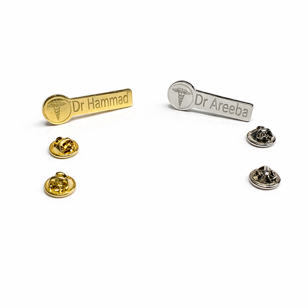 Caduceus Name Pin