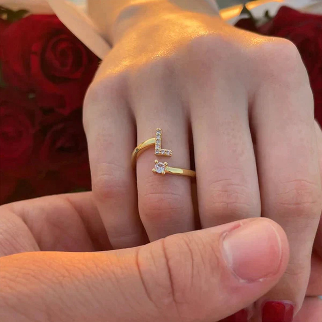 Signature Initial Ring – Adjustable Free Size