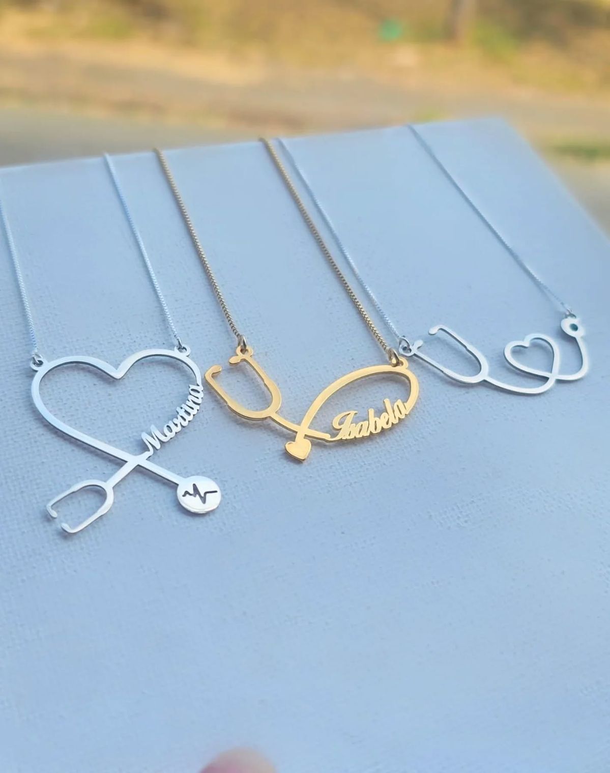 Personalized Stethoscope Name Necklace – Custom Doctor & Nurse Necklace