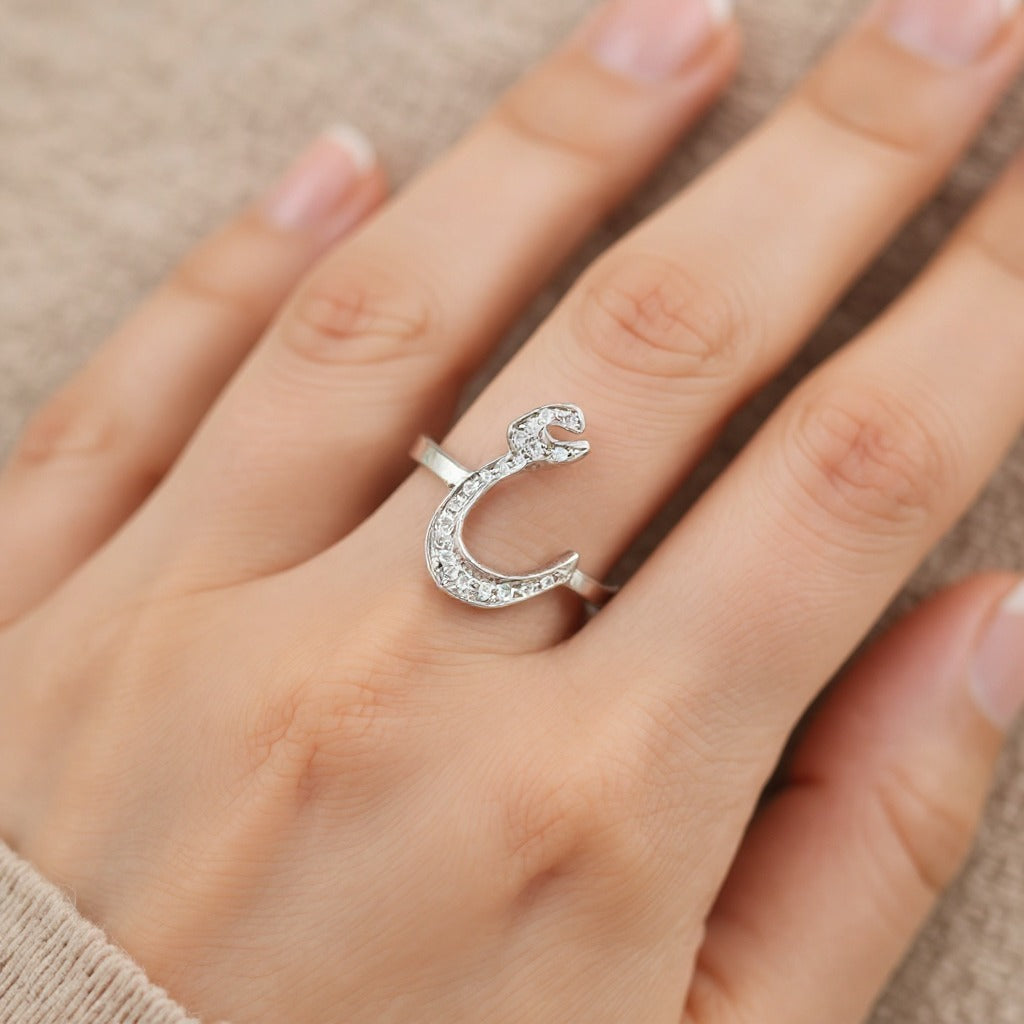 Arabic Letter Ring – Gold Arabic Initial Ring