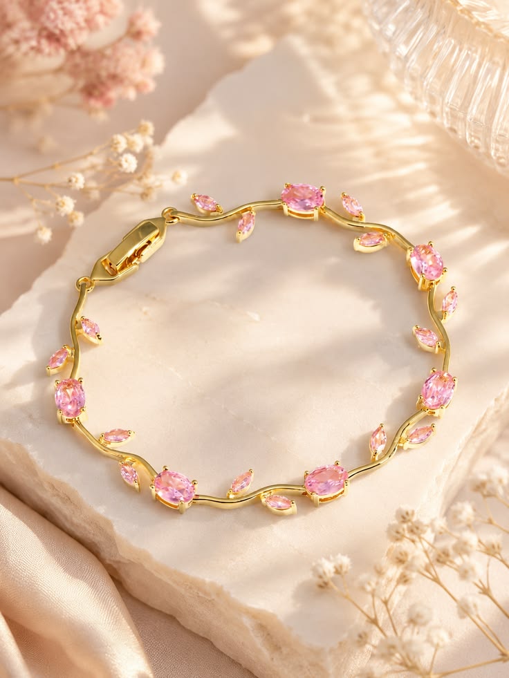 Pink Tulip Bracelet
